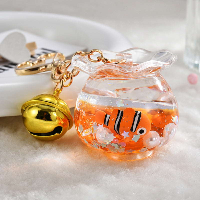 Wholesale Acrylic Oiled Quicksand Marine Animal Keychain
